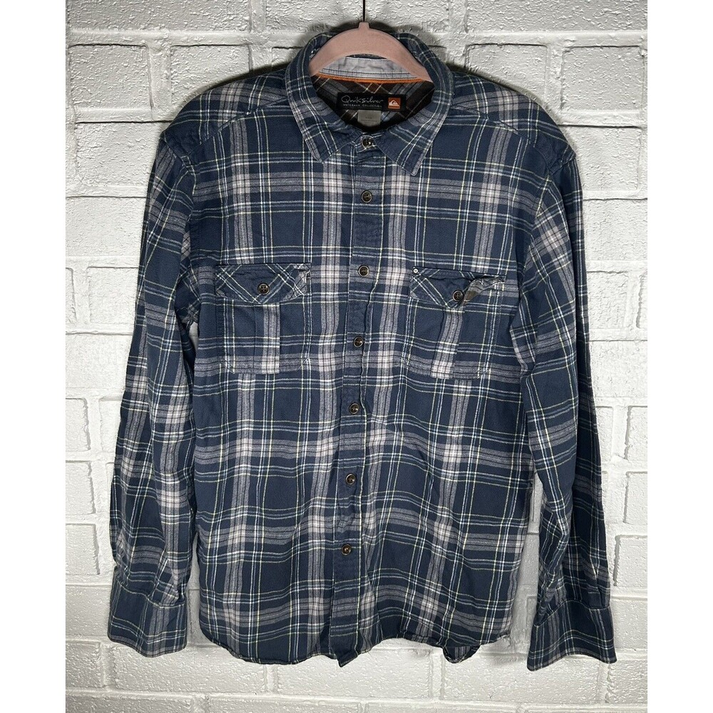 Quiksilver Waterman Long Sleeve Button Up Shirt Mens Medium